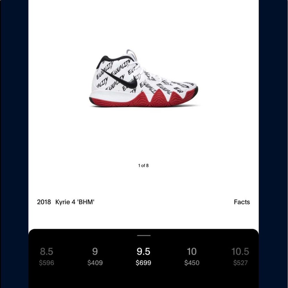 Kyrie 4 bhm trade or best offer size 9.5